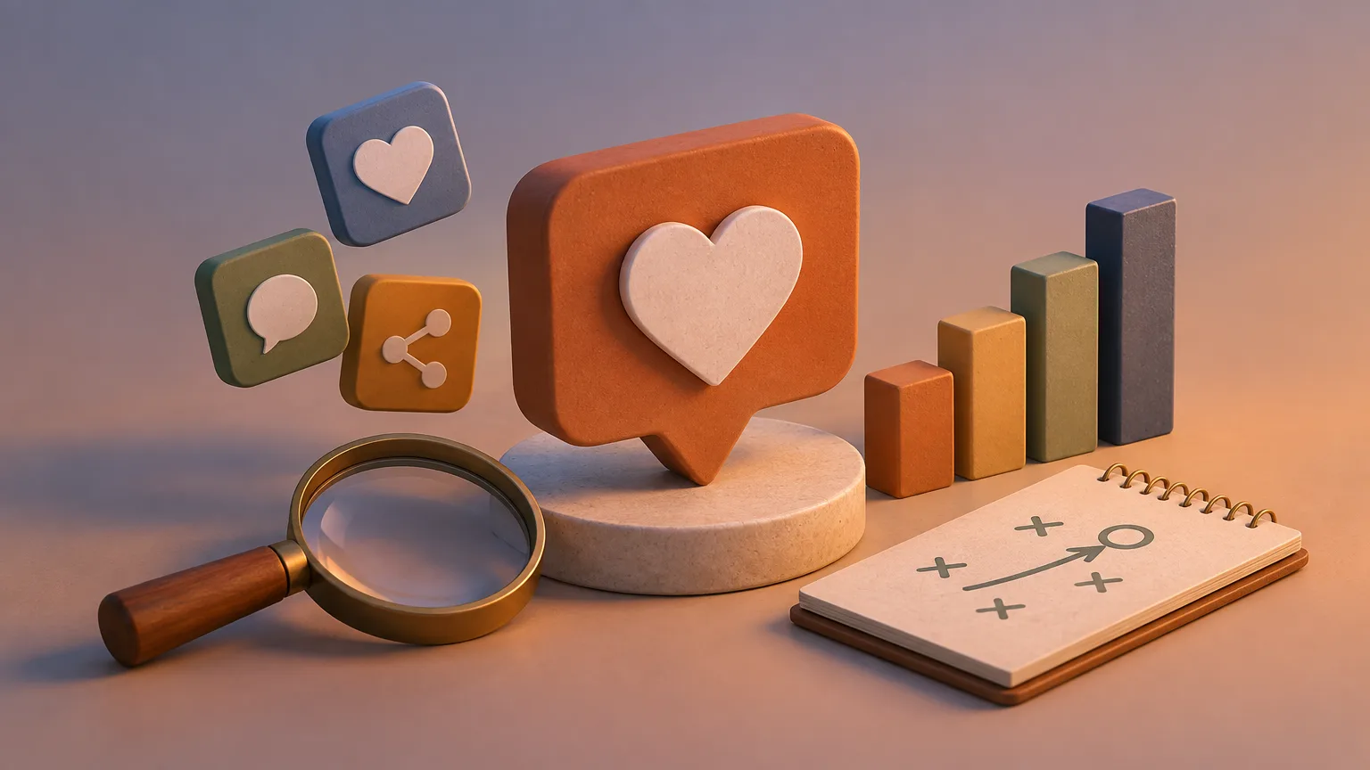 Illustrative image: social media engagement rate