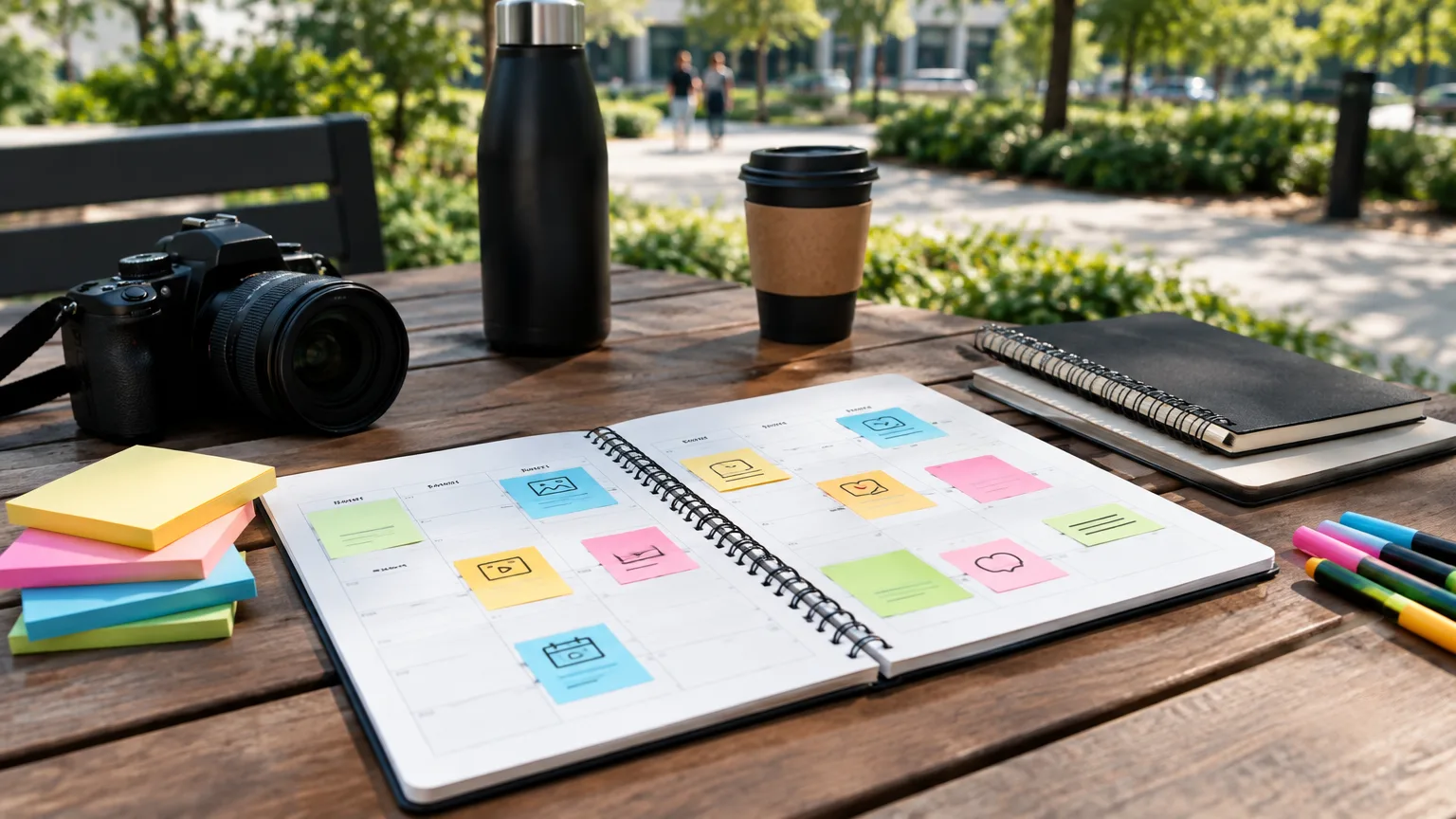 Illustrative image: social media content calendar