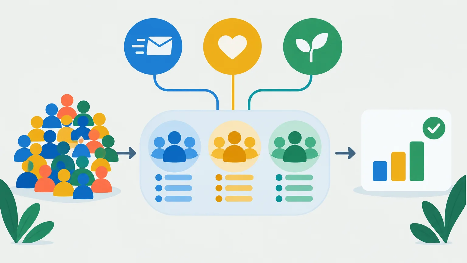 Illustrative image: email list segmentation